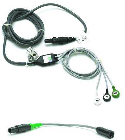 3-Lead Integrated ECG Cable w/ Adaptor for TS3